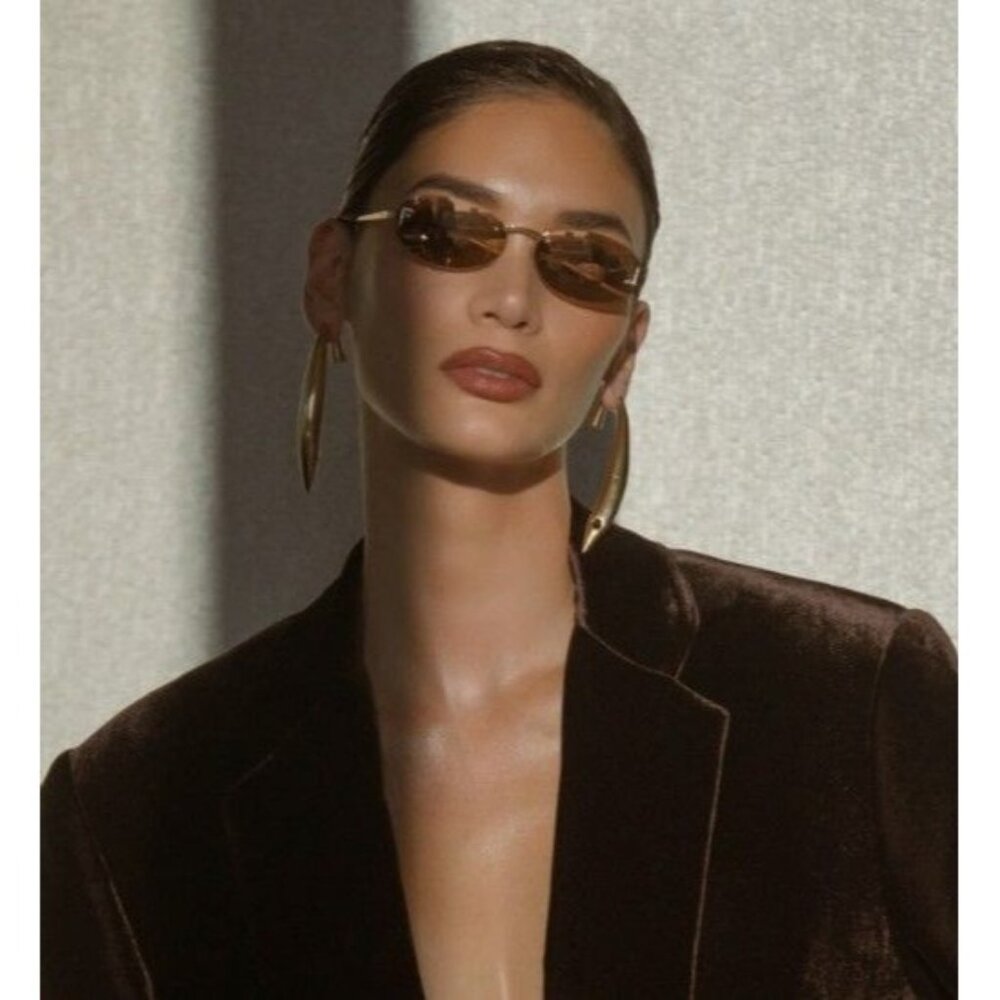 NEW FE4075US 30L ROUND GOLD MIRROR FENDI WOMN SUNGLASSES